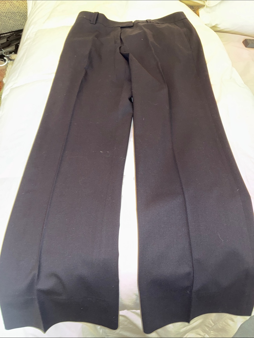Faconnable Women's Black Wide-Leg Trousers